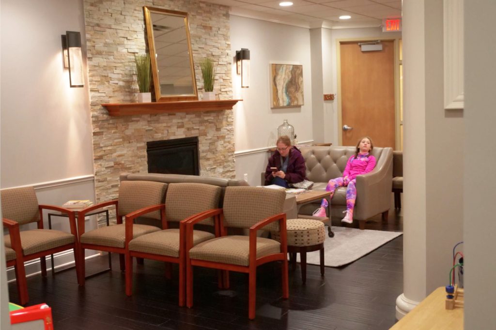 Patients in the waiting area